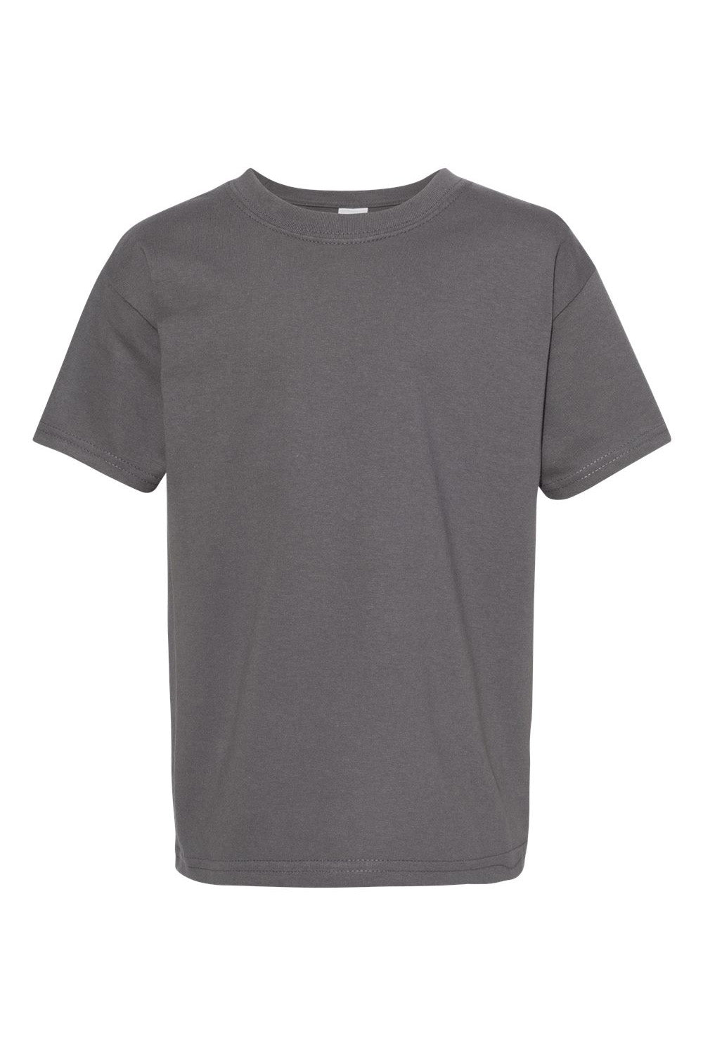 Hanes 5480 Youth ComfortSoft Short Sleeve Crewneck T-Shirt Smoke Grey Flat Front