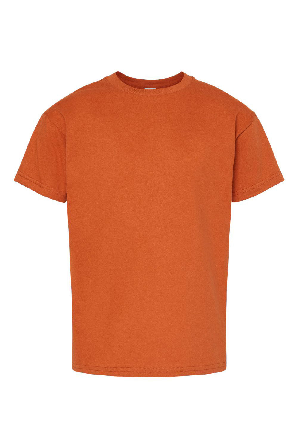 Hanes 5480 Youth ComfortSoft Short Sleeve Crewneck T-Shirt Texas Orange Flat Front