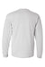 Hanes 5586 Mens ComfortSoft Long Sleeve Crewneck T-Shirt Ash Grey Flat Back