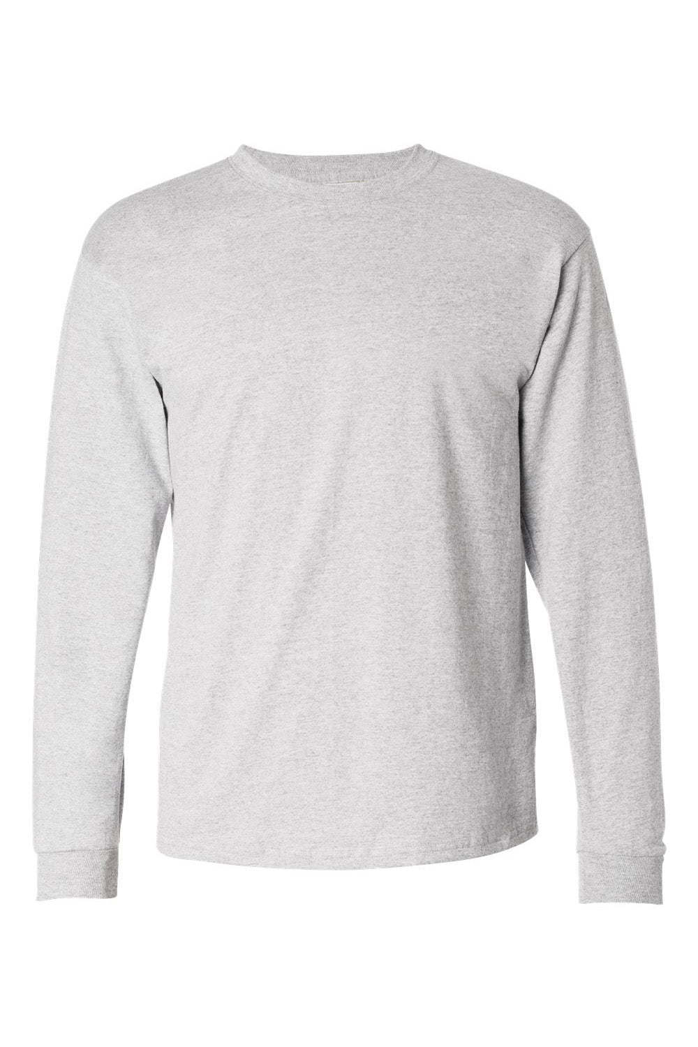 Hanes 5586 Mens ComfortSoft Long Sleeve Crewneck T-Shirt Ash Grey Flat Front