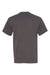 Hanes 5590/H5590 Mens ComfortSoft Short Sleeve Crewneck T-Shirt w/ Pocket Heather Charcoal Grey Flat Back