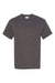 Hanes 5590/H5590 Mens ComfortSoft Short Sleeve Crewneck T-Shirt w/ Pocket Heather Charcoal Grey Flat Front