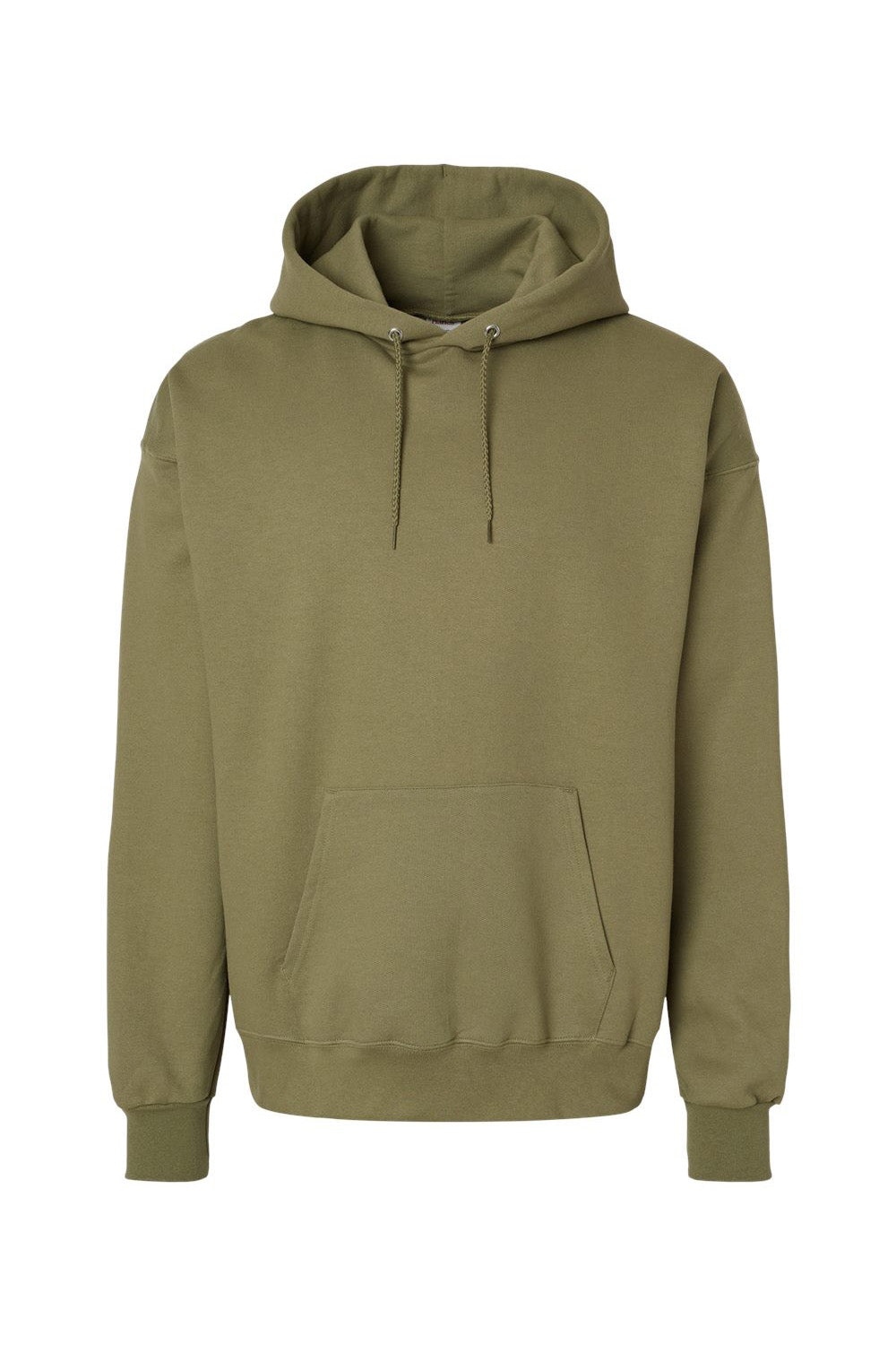 Hanes F170 Mens Ultimate Cotton PrintPro XP Pill Resistant Hooded Sweatshirt Hoodie w/ Pouch Pocket Oregano Flat Front