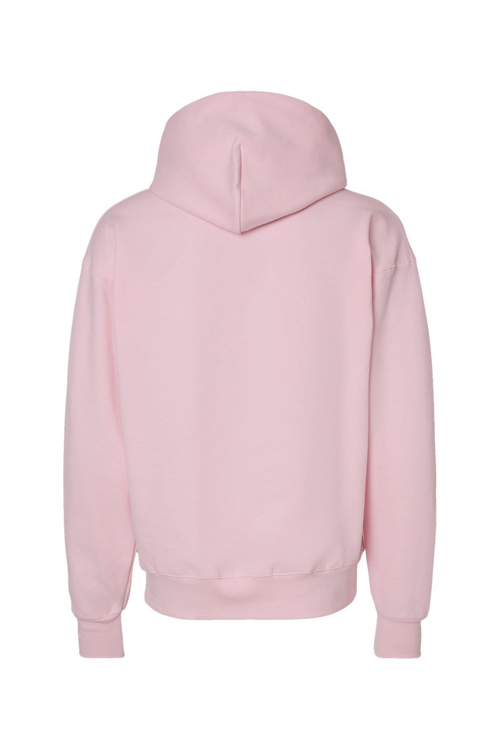 Hanes F170 Mens Ultimate Cotton PrintPro XP Pill Resistant Hooded Sweatshirt Hoodie w/ Pouch Pocket Pale Pink Flat Back