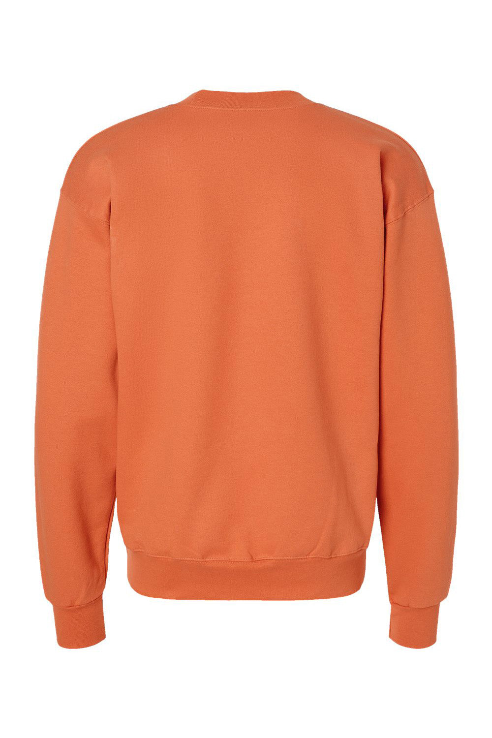 Hanes F260 Mens Ultimate Cotton PrintPro XP Pill Resistant Crewneck Sweatshirt Pumpkin Orange Flat Back