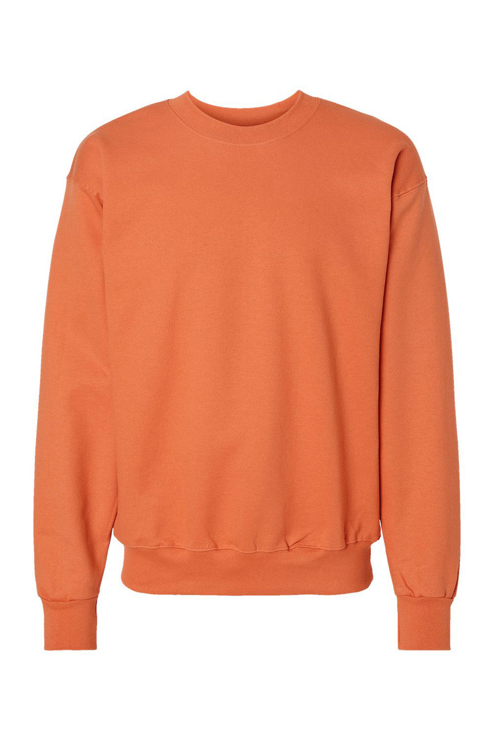 Hanes F260 Mens Ultimate Cotton PrintPro XP Pill Resistant Crewneck Sweatshirt Pumpkin Orange Flat Front