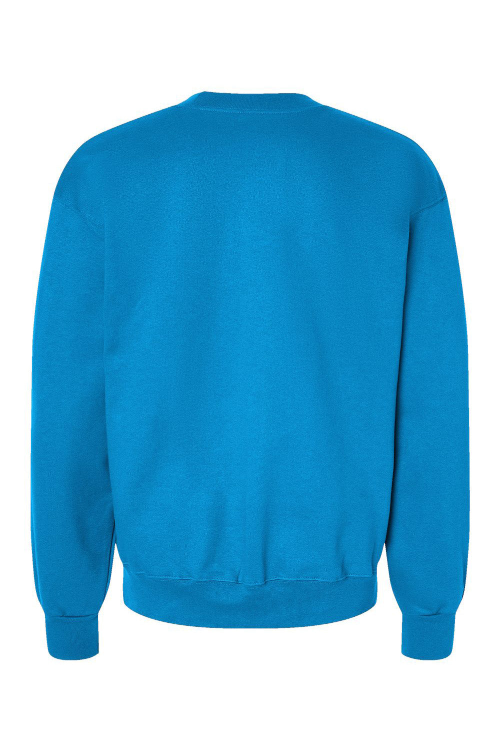 Hanes F260 Mens Ultimate Cotton PrintPro XP Pill Resistant Crewneck Sweatshirt Teal Blue Flat Back