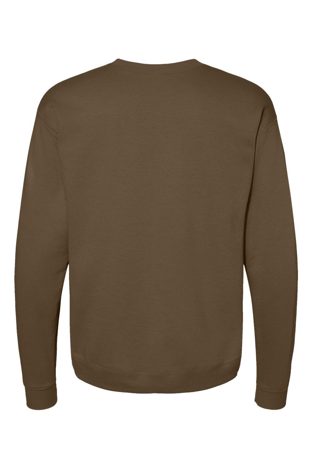 Hanes P160/P1607 Mens EcoSmart Print Pro XP Pill Resistant Fleece Crewneck Sweatshirt Army Brown Flat Back