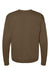 Hanes P160/P1607 Mens EcoSmart Print Pro XP Pill Resistant Fleece Crewneck Sweatshirt Army Brown Flat Back