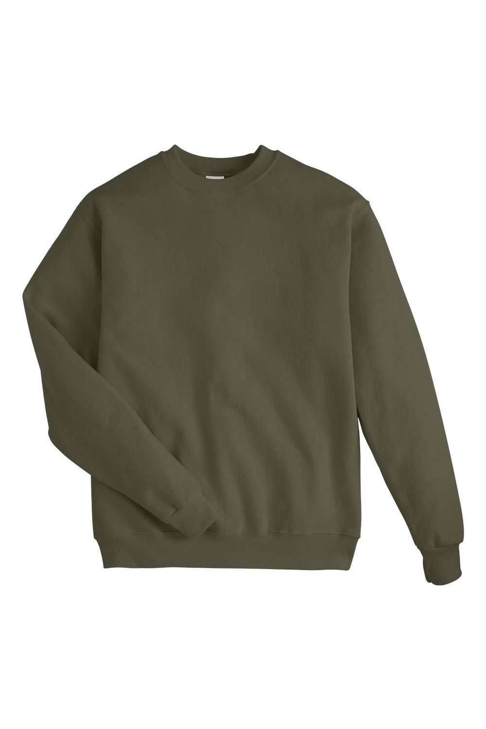 Hanes P160/P1607 Mens EcoSmart Print Pro XP Pill Resistant Fleece Crewneck Sweatshirt Fatigue Green Flat Front