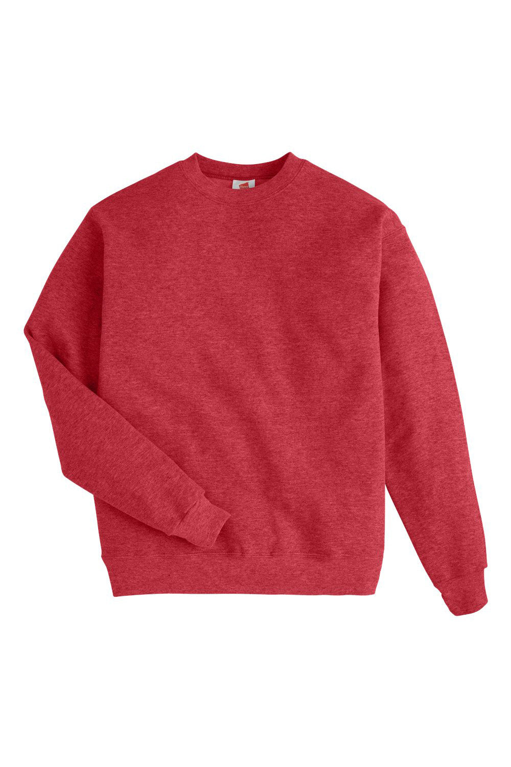 Hanes P160/P1607 Mens EcoSmart Print Pro XP Pill Resistant Fleece Crewneck Sweatshirt Heather Red Flat Front