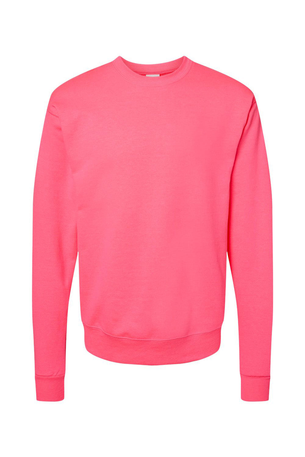 Hanes P160/P1607 Mens EcoSmart Print Pro XP Pill Resistant Fleece Crewneck Sweatshirt Safety Pink Flat Front