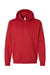 Hanes P170 Mens EcoSmart Print Pro XP Pill Resistant Hooded Sweatshirt Hoodie w/ Pouch Pocket Athletic Crimson Red Flat Front