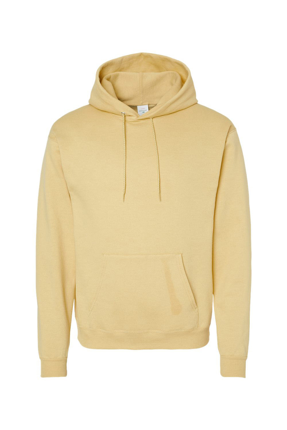 Hanes P170 Mens EcoSmart Print Pro XP Pill Resistant Hooded Sweatshirt Hoodie w/ Pouch Pocket Athletic Gold Flat Front