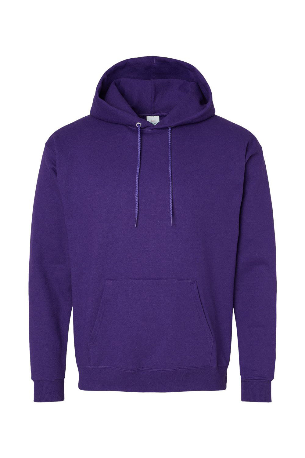 Hanes P170 Mens EcoSmart Print Pro XP Pill Resistant Hooded Sweatshirt Hoodie w/ Pouch Pocket Athletic Purple Flat Front