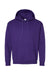 Hanes P170 Mens EcoSmart Print Pro XP Pill Resistant Hooded Sweatshirt Hoodie w/ Pouch Pocket Athletic Purple Flat Front