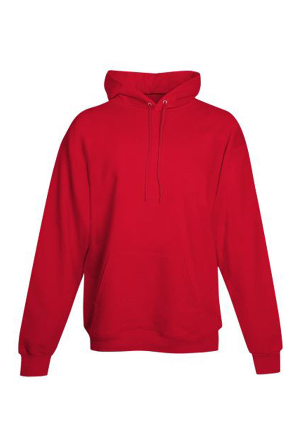 Hanes P170 Mens EcoSmart Print Pro XP Pill Resistant Hooded Sweatshirt Hoodie w/ Pouch Pocket Athletic Red Flat Front