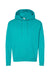 Hanes P170 Mens EcoSmart Print Pro XP Pill Resistant Hooded Sweatshirt Hoodie w/ Pouch Pocket Athletic Teal Green Flat Front