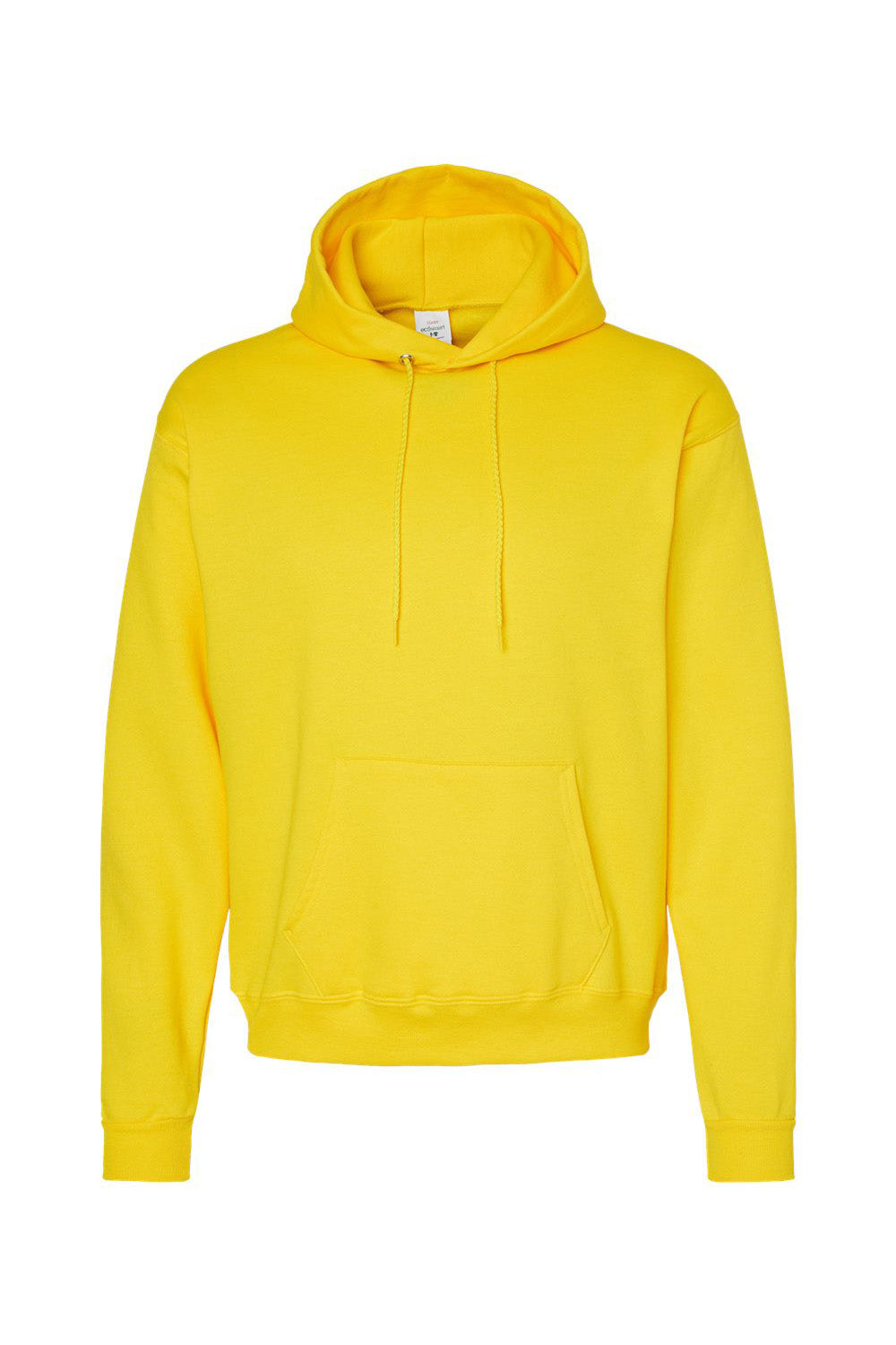 Hanes P170 Mens EcoSmart Print Pro XP Pill Resistant Hooded Sweatshirt Hoodie w/ Pouch Pocket Athletic Yellow Flat Front