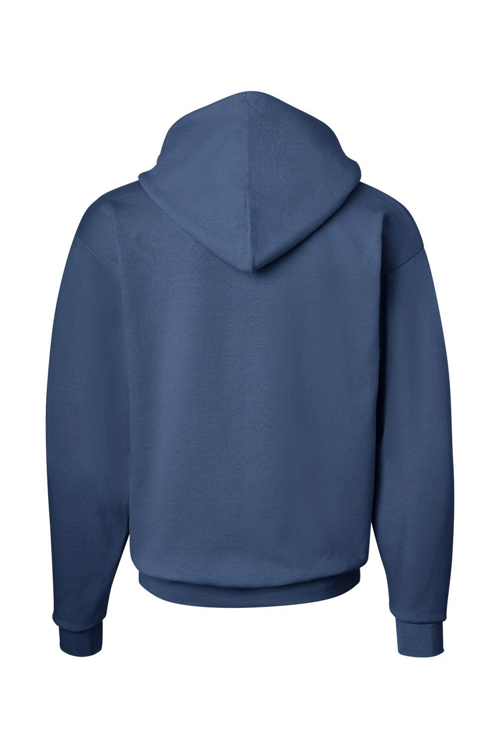 Hanes P170 Mens EcoSmart Print Pro XP Pill Resistant Hooded Sweatshirt Hoodie w/ Pouch Pocket Denim Blue Flat Back