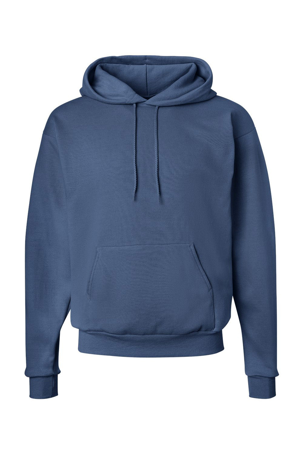 Hanes P170 Mens EcoSmart Print Pro XP Pill Resistant Hooded Sweatshirt Hoodie w/ Pouch Pocket Denim Blue Flat Front