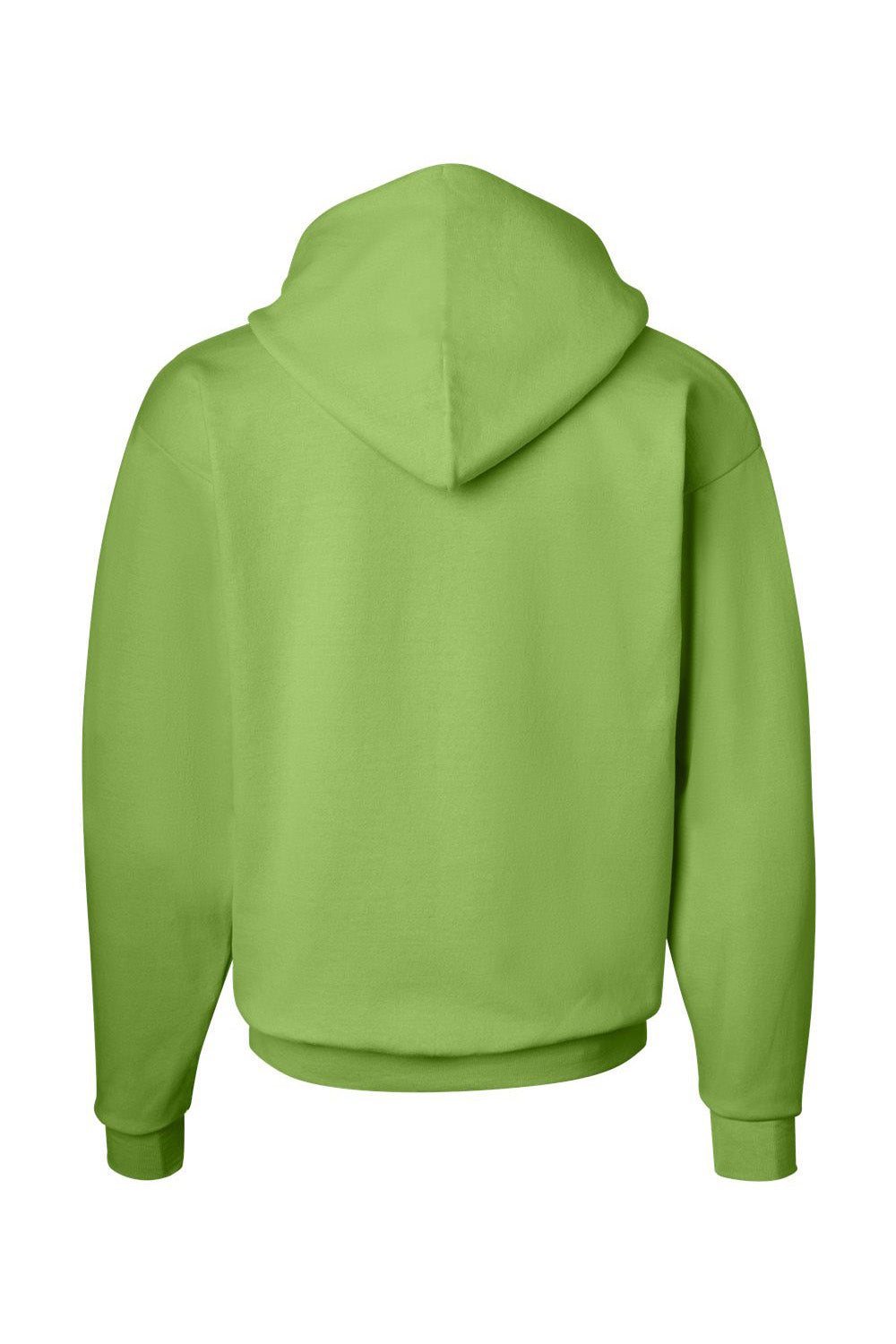 Hanes P170 Mens EcoSmart Print Pro XP Pill Resistant Hooded Sweatshirt Hoodie w/ Pouch Pocket Lime Green Flat Back