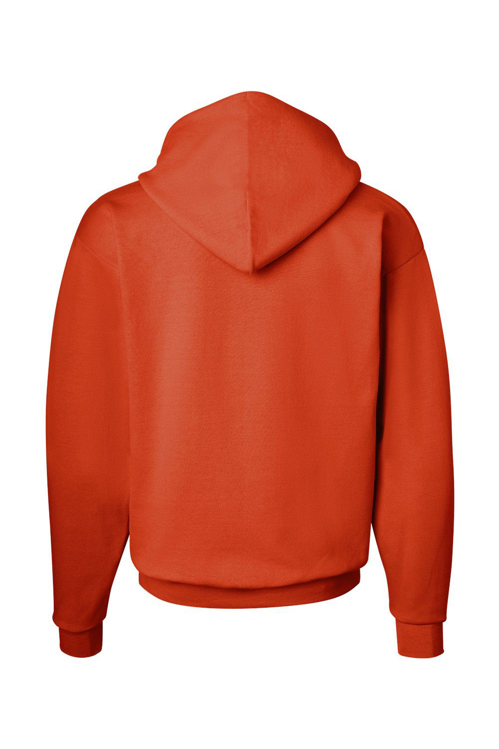 Hanes P170 Mens EcoSmart Print Pro XP Pill Resistant Hooded Sweatshirt Hoodie w/ Pouch Pocket Orange Flat Back