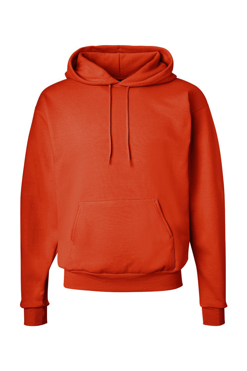 Hanes P170 Mens EcoSmart Print Pro XP Pill Resistant Hooded Sweatshirt Hoodie w/ Pouch Pocket Orange Flat Front