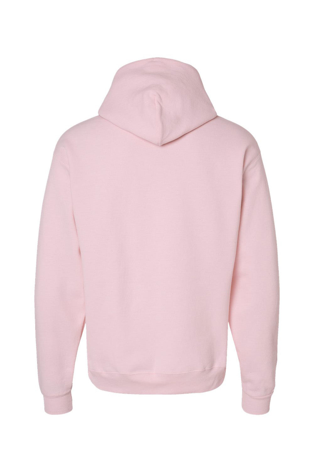 Hanes P170 Mens EcoSmart Print Pro XP Pill Resistant Hooded Sweatshirt Hoodie w/ Pouch Pocket Pale Pink Flat Back