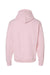 Hanes P170 Mens EcoSmart Print Pro XP Pill Resistant Hooded Sweatshirt Hoodie w/ Pouch Pocket Pale Pink Flat Back