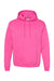 Hanes P170 Mens EcoSmart Print Pro XP Pill Resistant Hooded Sweatshirt Hoodie w/ Pouch Pocket Wow Pink Flat Front