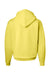 Hanes P170 Mens EcoSmart Print Pro XP Pill Resistant Hooded Sweatshirt Hoodie w/ Pouch Pocket Yellow Flat Back