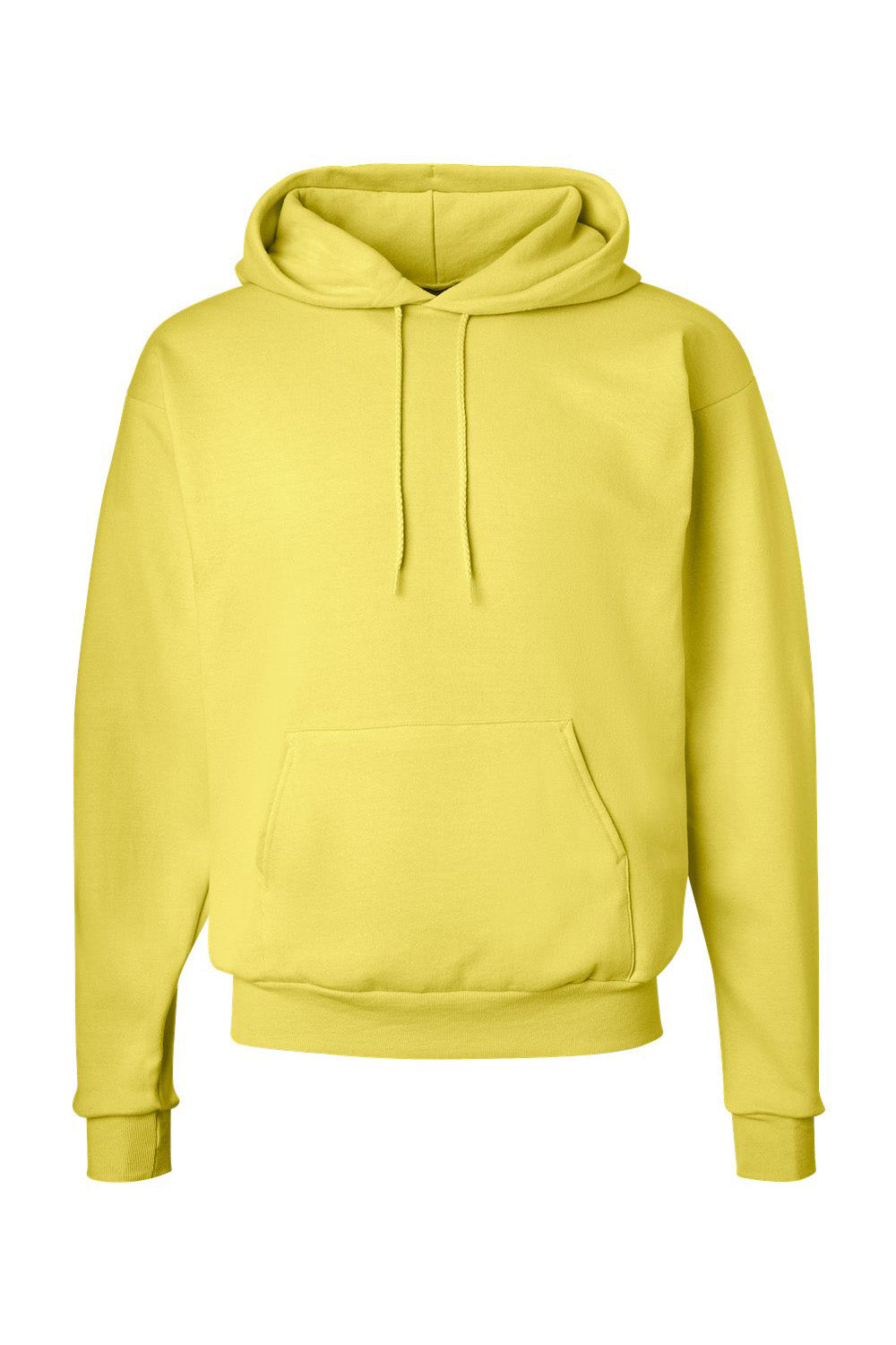 Hanes P170 Mens EcoSmart Print Pro XP Pill Resistant Hooded Sweatshirt Hoodie w/ Pouch Pocket Yellow Flat Front