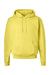 Hanes P170 Mens EcoSmart Print Pro XP Pill Resistant Hooded Sweatshirt Hoodie w/ Pouch Pocket Yellow Flat Front