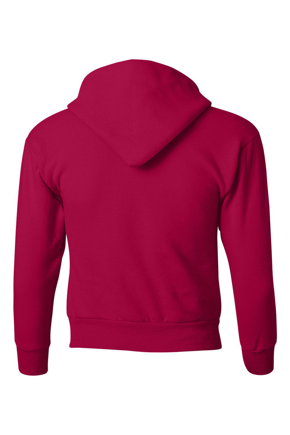 Hanes P470/P473 Youth EcoSmart Print Pro XP Pill Resistant Hooded Sweatshirt Hoodie w/ Pouch Pocket Deep Red Flat Back