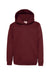 Hanes P470/P473 Youth EcoSmart Print Pro XP Pill Resistant Hooded Sweatshirt Hoodie w/ Pouch Pocket Maroon Flat Front