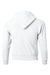 Hanes P470/P473 Youth EcoSmart Print Pro XP Pill Resistant Hooded Sweatshirt Hoodie w/ Pouch Pocket White Flat Back