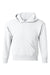 Hanes P470/P473 Youth EcoSmart Print Pro XP Pill Resistant Hooded Sweatshirt Hoodie w/ Pouch Pocket White Flat Front