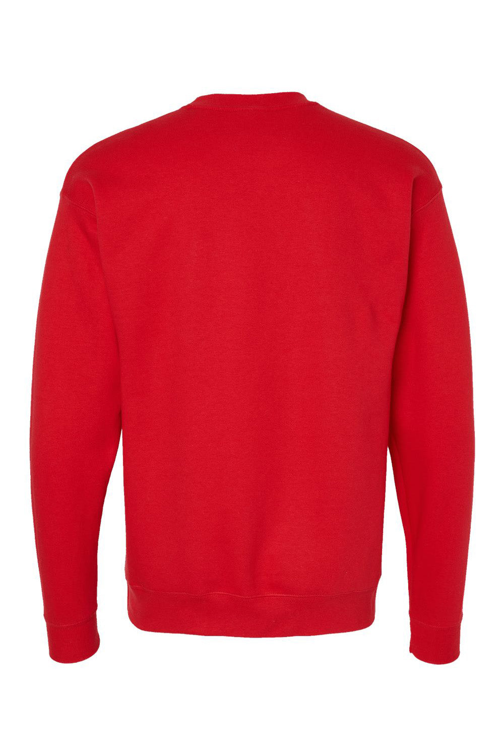 Hanes RS160 Mens Perfect Sweats Crewneck Sweatshirt Athletic Red Flat Back