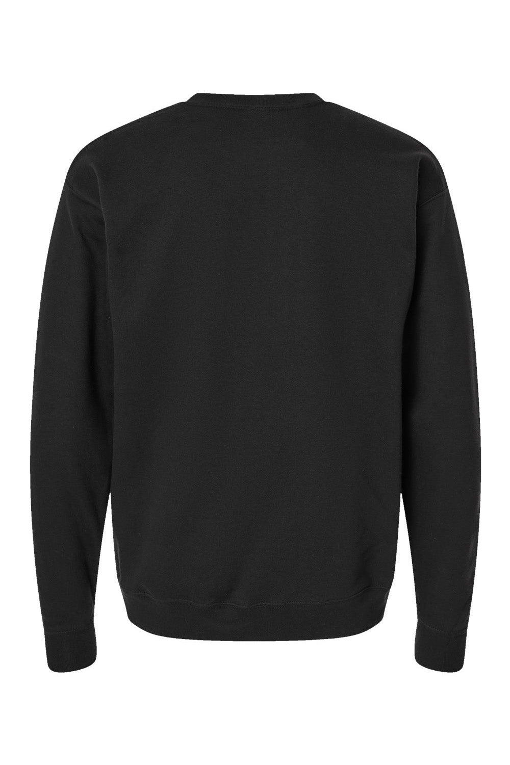 Hanes RS160 Mens Perfect Sweats Crewneck Sweatshirt Black Flat Back