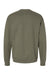 Hanes RS160 Mens Perfect Sweats Crewneck Sweatshirt Fatigue Green Flat Back