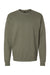 Hanes RS160 Mens Perfect Sweats Crewneck Sweatshirt Fatigue Green Flat Front