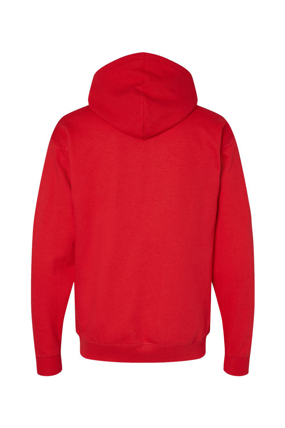 Hanes RS170 Mens Perfect Sweats Hooded Sweatshirt Hoodie w/ Pouch Pocket Athletic Red Flat Back