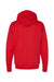 Hanes RS170 Mens Perfect Sweats Hooded Sweatshirt Hoodie w/ Pouch Pocket Athletic Red Flat Back