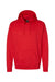 Hanes RS170 Mens Perfect Sweats Hooded Sweatshirt Hoodie w/ Pouch Pocket Athletic Red Flat Front