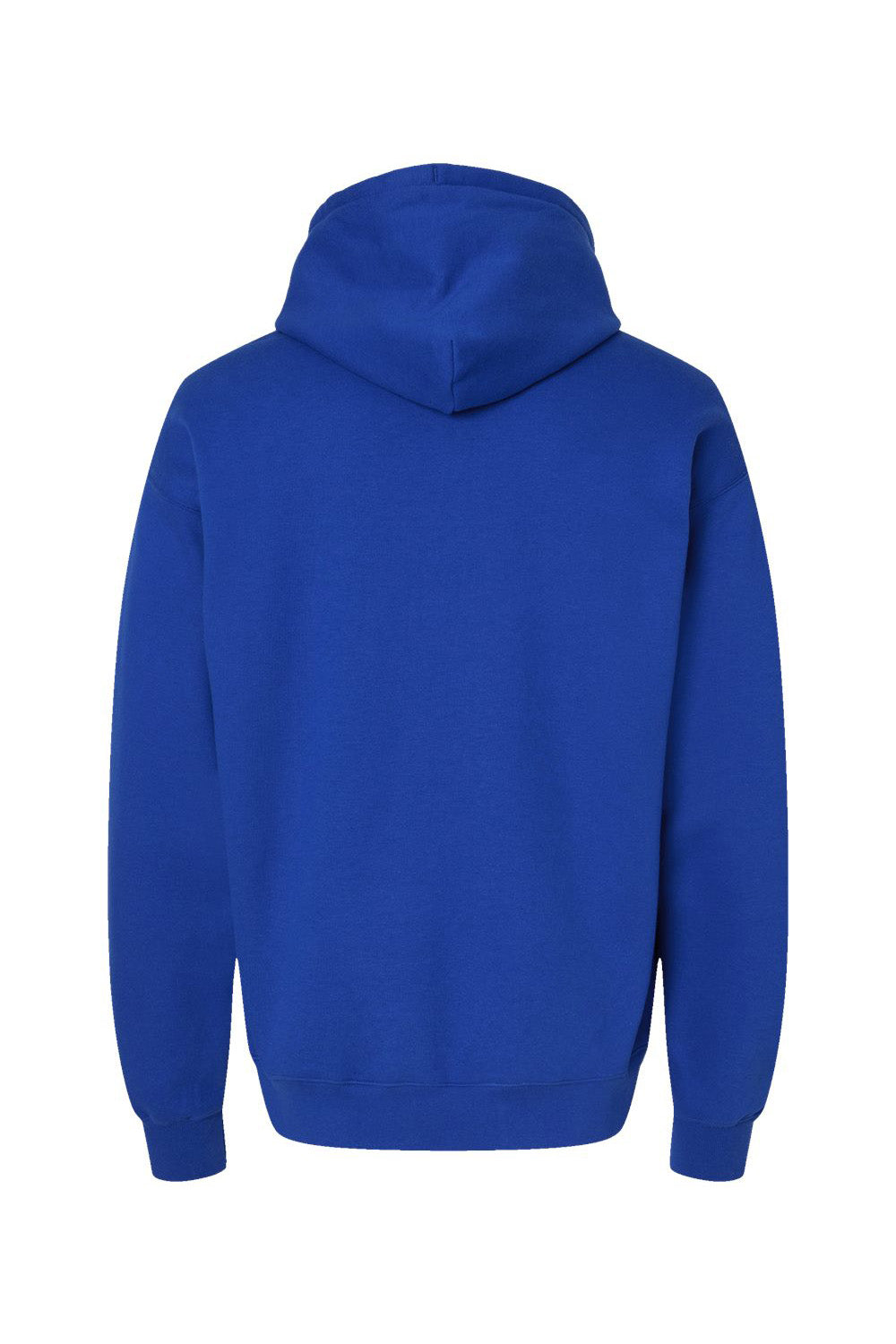 Hanes RS170 Mens Perfect Sweats Hooded Sweatshirt Hoodie w/ Pouch Pocket Deep Royal Blue Flat Back