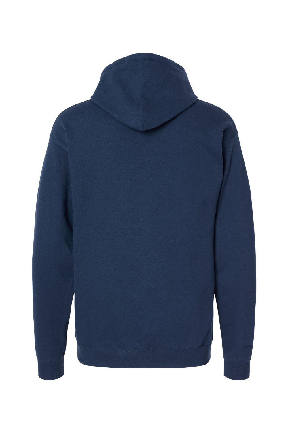 Hanes RS170 Mens Perfect Sweats Hooded Sweatshirt Hoodie w/ Pouch Pocket Navy Blue Flat Back