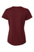 Hanes S04V Womens Nano-T Short Sleeve V-Neck T-Shirt Maroon Flat Back