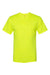 Hanes W110 Mens Workwear UPF 50+ Short Sleeve Crewneck T-Shirt w/ Pocket Safety Green Flat Front