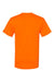 Hanes W110 Mens Workwear UPF 50+ Short Sleeve Crewneck T-Shirt w/ Pocket Safety Orange Flat Back